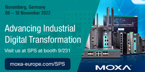 Moxa presentará su gama de soluciones para comunicaciones industriales en red en la feria SPS