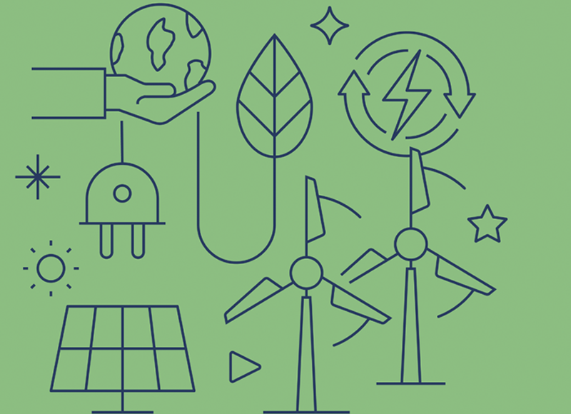 ilustración de energías renovables