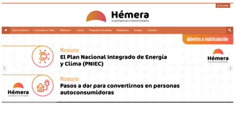 Nace Hémera, la escuela digital para empoderar a la ciudadanía en la transición energética