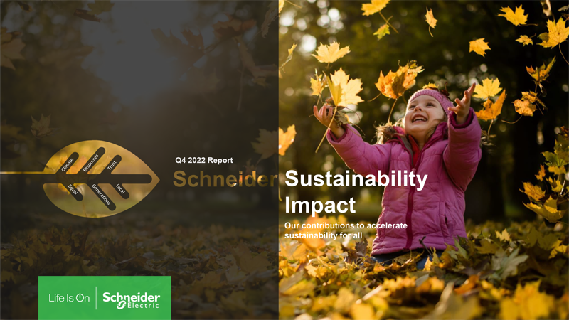 Schneider Electric cierra 2022 con excelentes resultados en su informe Sustainability Impact