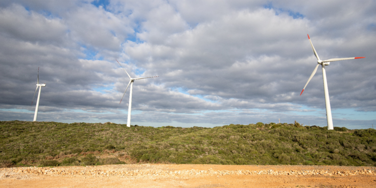 Parque eólico Milán en Menorca.