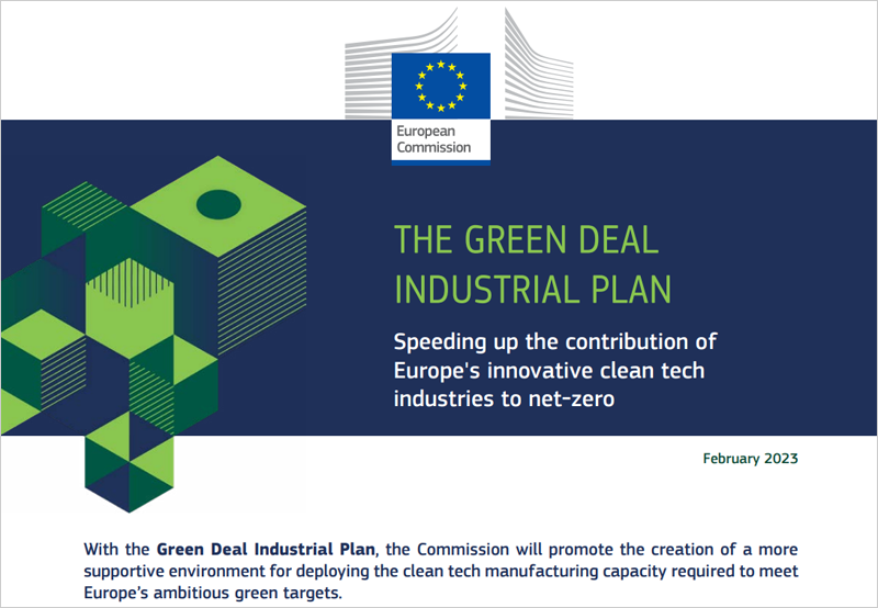 Plan Industrial del Pacto Verde presentado por la Comisión Europea