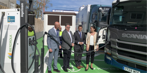 En servicio dos puntos de recarga rápida de uso público para camiones eléctricos en Murcia