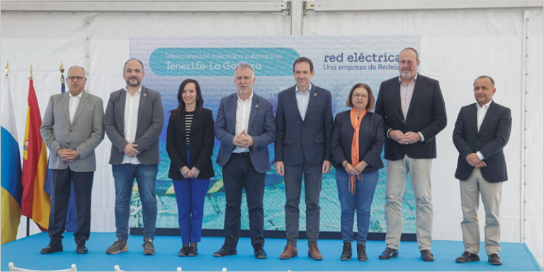 Acto oficial del inicio de las obras del nuevo enlace eléctrico submarino para conectar las islas de Tenerife y La Gomera.