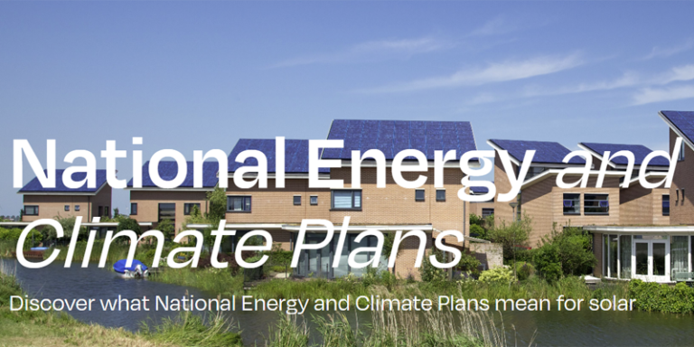 base de datos de SolarPower Europe sobre los Planes Nacionales de Energía y Clima de la UE