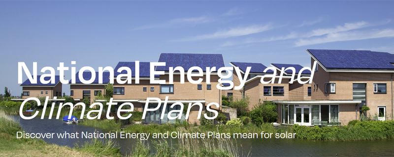  base de datos de SolarPower Europe sobre los Planes Nacionales de Energía y Clima de la UE
