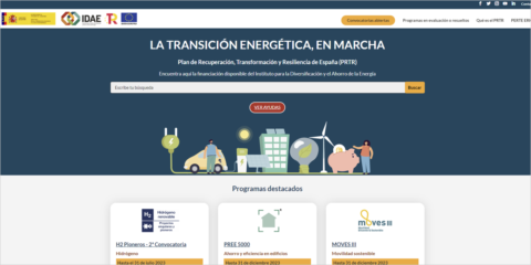 El IDAE lanza una web con las ayudas del PRTR para el despliegue de energías renovables