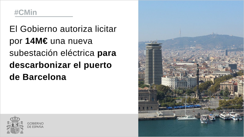 licitación del contrato para construir una subestación eléctrica en el puerto de Barcelona