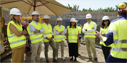 Avanzan las obras del enlace eléctrico Tenerife-La Gomera que facilitará la integración de renovables