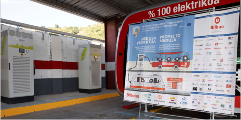 Nuevas terminales de recarga inteligente para transferir energía del Metro a los autobuses de Bilbao