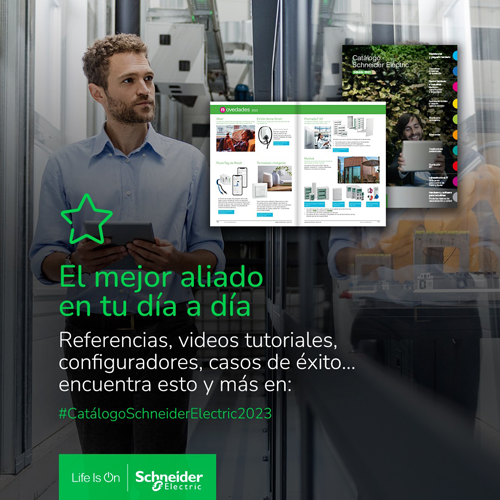Schneider Electric presenta su nuevo catálogo general 2023 en formato digital e interactivo para explorar soluciones y productos de la compañía.