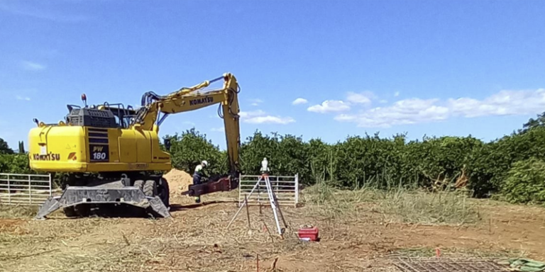 obras de la línea eléctrica