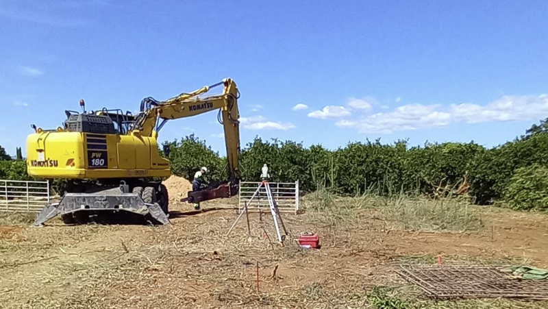 obras de la línea eléctrica