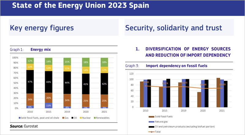 datos de España en el informe