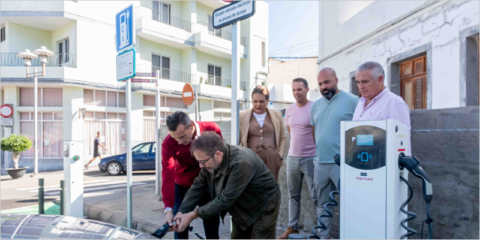 La red pública de recarga de VE de Gran Canaria añade dos estaciones municipales en La Aldea