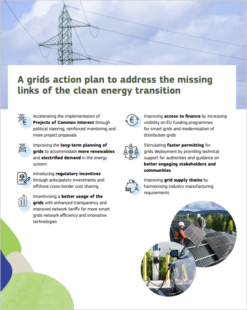 ejes plan de acción de la Comisión Europea para acelerar el despliegue de las redes eléctricas en la UE