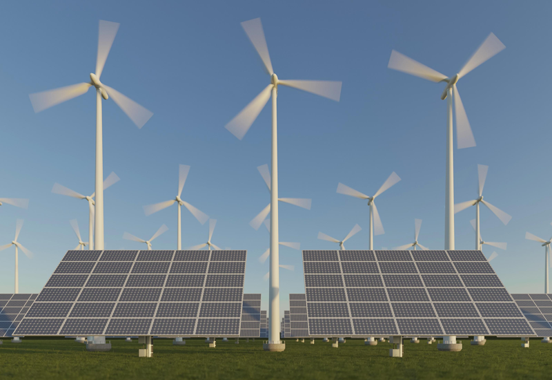 energía eólica y energía solar