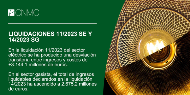 undécimas liquidaciones de 2023 del sector eléctrico y de energías renovables de la CNMC