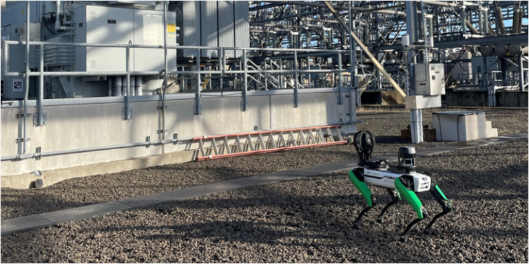 Perro robot para inspección de subestaciones eléctricas.