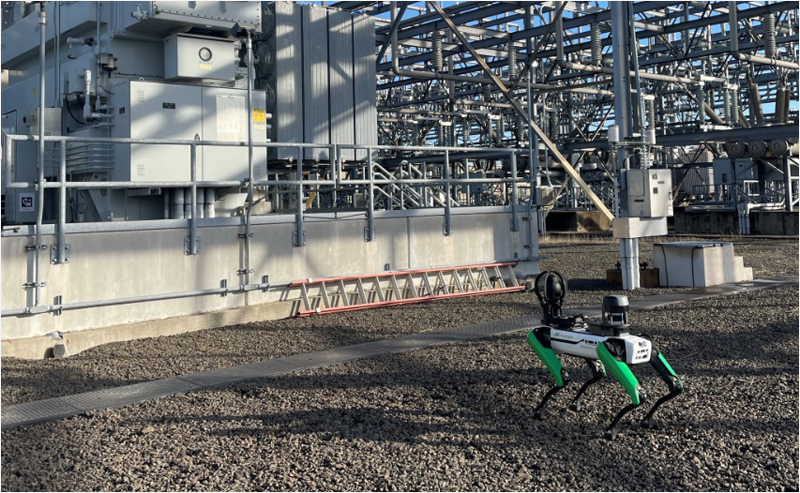 Perro robot para inspección de subestaciones eléctricas.