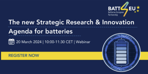 Nueva agenda estratégica de investigación e innovación para la industria de las baterías en la UE