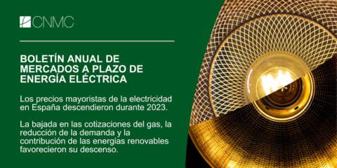 Los precios mayoristas de la energía eléctrica descendieron en España durante 2023