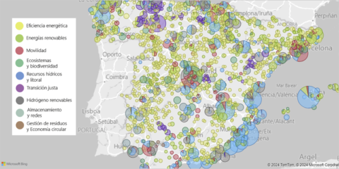 Un nuevo mapa del Miteco muestra los proyectos renovables financiados con el Plan de Recuperación