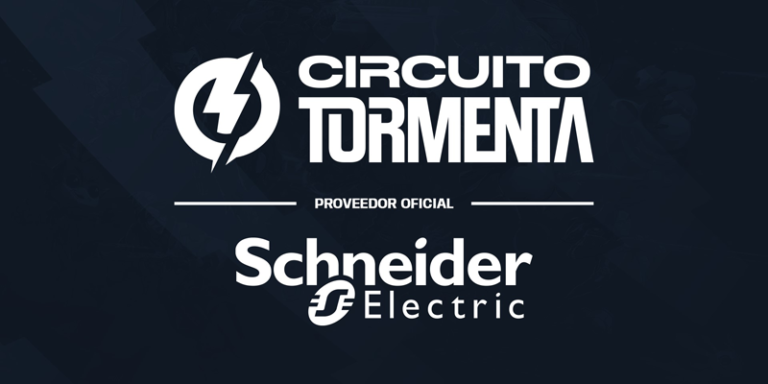 logos de Schneider Electric y Circuito Tormenta