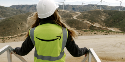 Amazon alcanza su objetivo de equiparar todo el consumo eléctrico de sus operaciones globales con energía 100% renovable