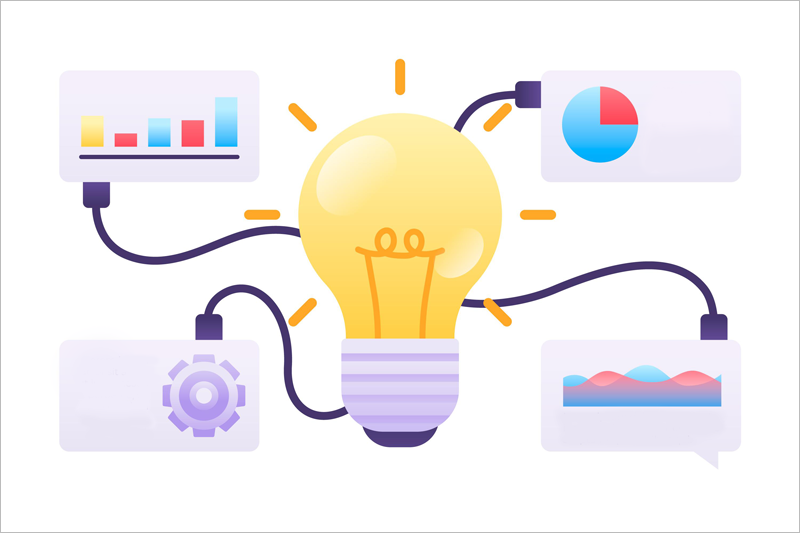 Vector de imagen de datos de energía eléctrica.