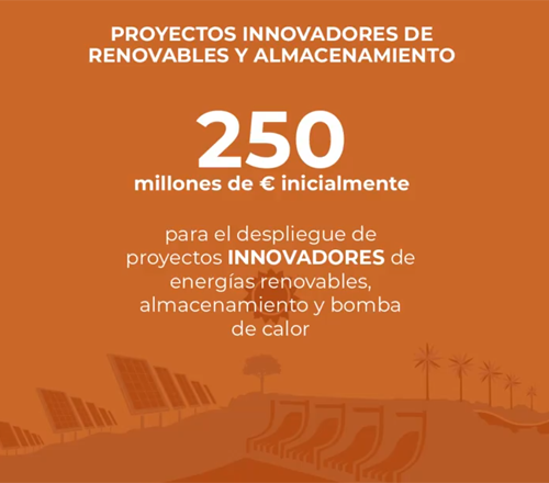 Ayudas a proyectos innovadores de energías renovables.