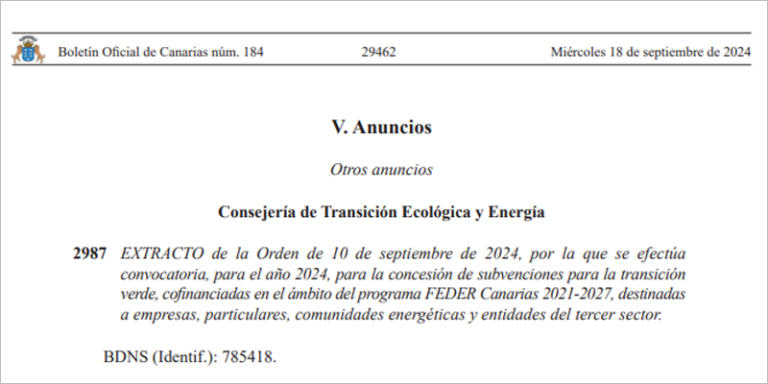 Boletín Oficial de Canarias.