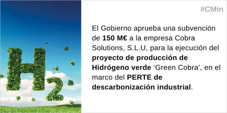 El proyecto Green Cobra persigue desarrollar en España una cadena de suministro completa de hidrógeno verde.