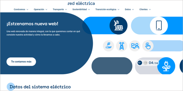 El operador y transportista del sistema eléctrico español estrena nueva web.