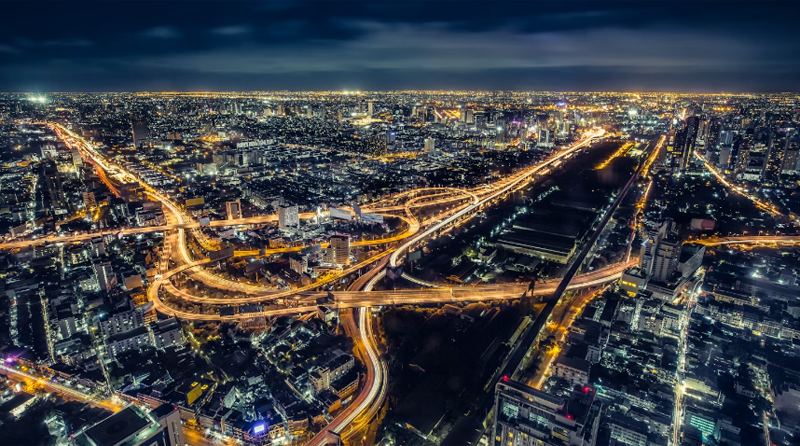 energía eléctrica en una ciudad