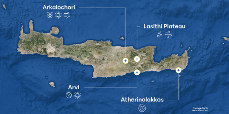 mapa de Creta