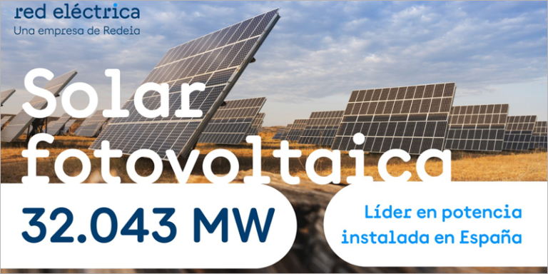 Red Eléctrica destaca que la solar fotovoltaica es ya la tecnología con más MW instalados en España.