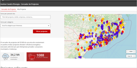 El Icaen pone en marcha un buscador de proyectos energéticos en Cataluña