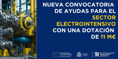 Nueva convocatoria de ayudas de 11 millones de euros para consumidores electrointensivos