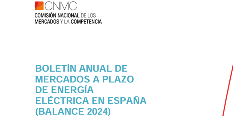 Boletín anual de mercados a plazo de energía eléctrica en España de la Comisión Nacional de los Mercados y la Competencia (CNMC