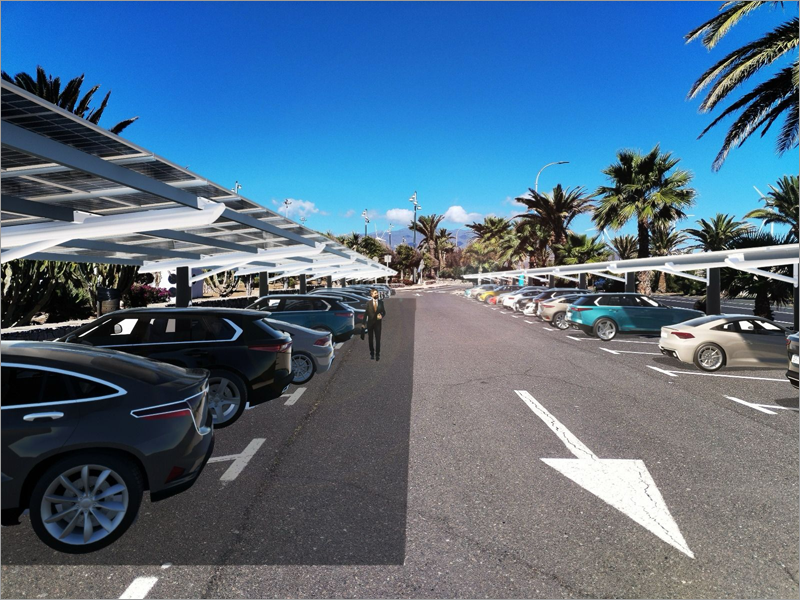 La instalación de marquesinas fotovoltaicas con almacenamiento en Gran Canaria sale a licitación
