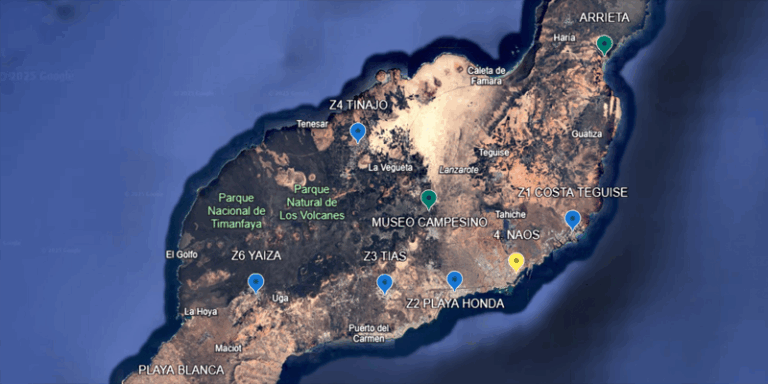 mapa de Lanzarote
