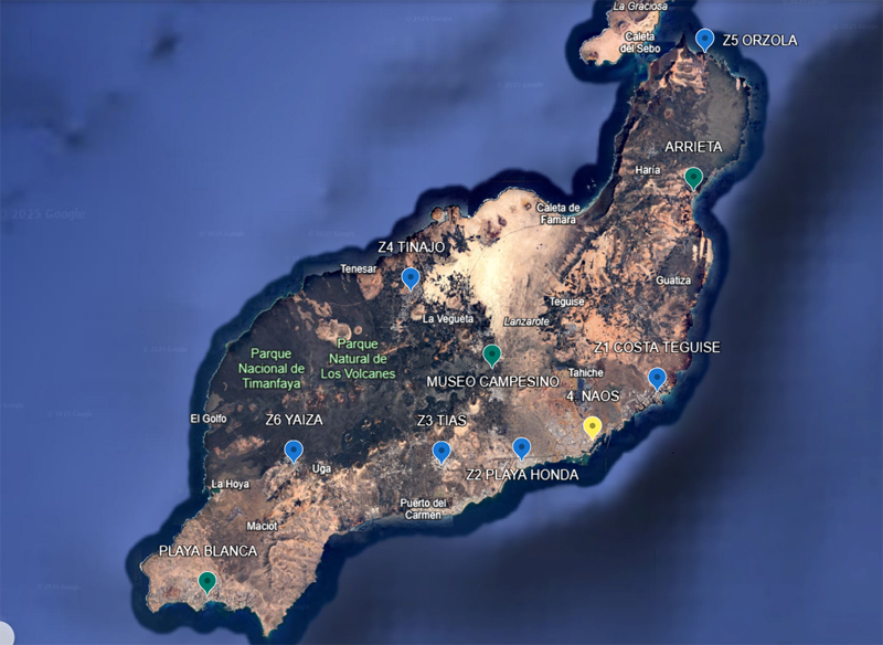 mapa de Lanzarote