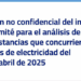 Informe del comité para el análisis de la crisis de electricidad del 28 de abril de 2025