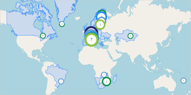 mapa de proyectos estratégicos en terceros países