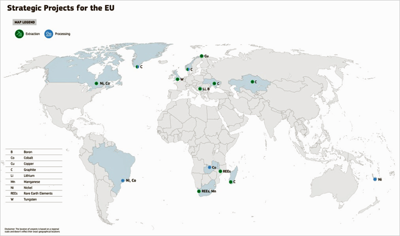 mapa de proyectos estratégicos en terceros países