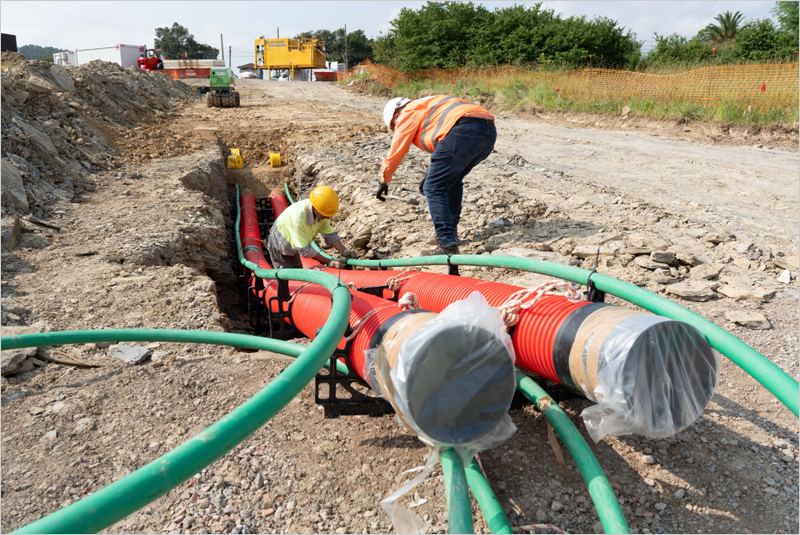 Arrancan en Bizkaia las obras de la línea subterránea de la interconexión eléctrica de España con Francia