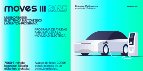 Abierto el Plan Moves III 2025 en Euskadi con ayudas para vehículos eléctricos y puntos de recarga