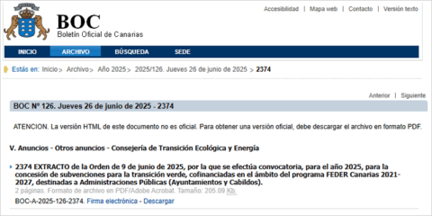 Ayudas para renovables, redes eléctricas inteligentes y almacenamiento en Canarias