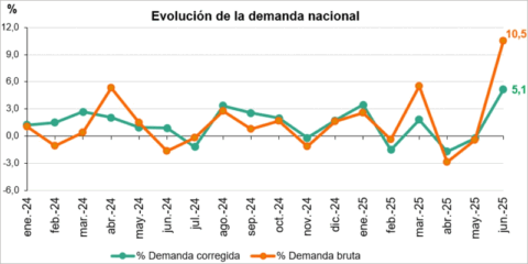Las renovables producen en junio el 54,1% del total de la electricidad, con un récord de fotovoltaica